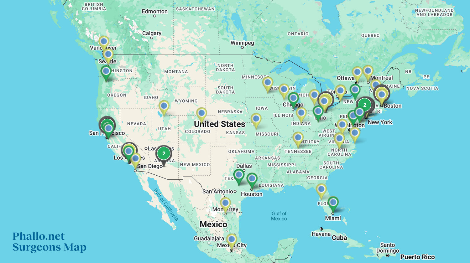 FTM Phalloplasty Surgeons Map